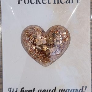 Pocket heart goud