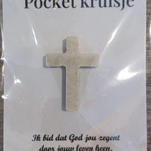 Pocketkruisje wit