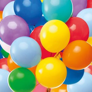 Dubbele blanco kaart met ballonnen