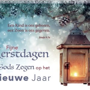 Map 5 Prentbriefkaarten Fijne Kerstdagen & Gods zegen