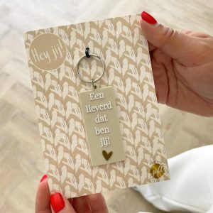 Sleutelhanger Een lieverd dat ben jij
