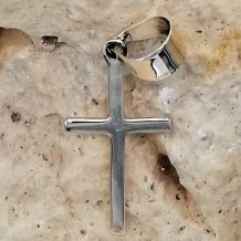 925 Silver Pendant Cross 25x12x1mm