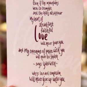 Love will never leave you A6 kaart