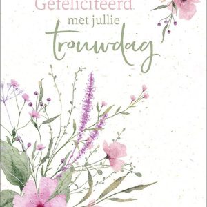 Dubbele kaart Gefeliciteerd met jullie trouwdag