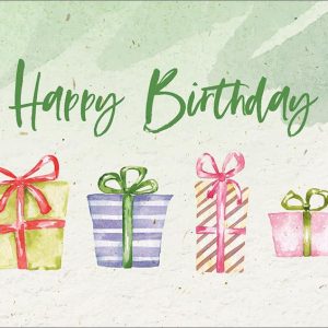 Dubbele kaart Happy Birthday