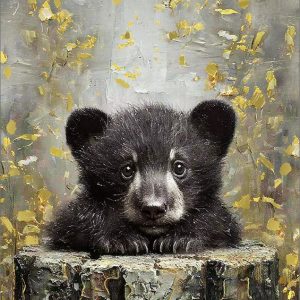 Dubbele kaart Zwart beertje