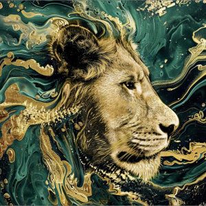 Dubbele kaart Leeuwenkop