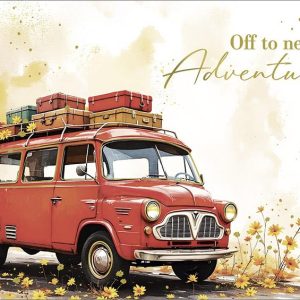 Dubbele kaart Off to new Adventures