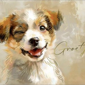 Dubbele kaart Groetjes