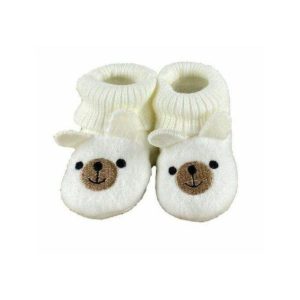 Slofjes baby beertje - wit