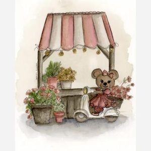 Ansichtkaart Kraampje met beer