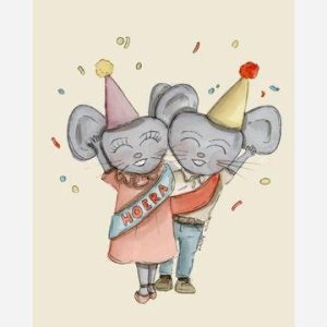 Ansichtkaart Feestmuizen