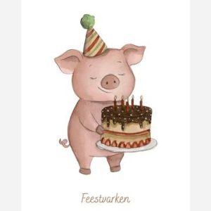Ansichtkaart Feestvarken