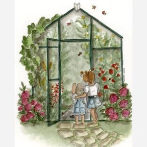 Ansichtkaart Kas met kinderen