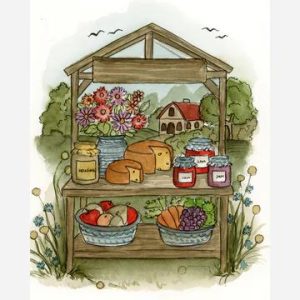 Ansichtkaart Boerderijkraampje