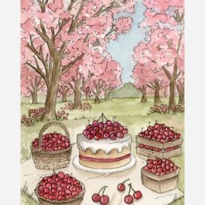 Ansichtkaart Kersenboomgaard