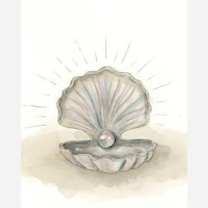 Ansichtkaart Schelp met parel