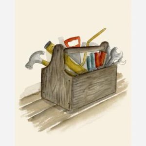 Ansichtkaart Gereedschapskist