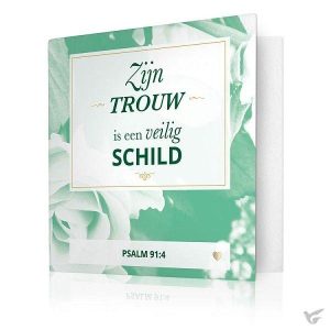 Dubbele kaart Zijn trouw is een veilig schild