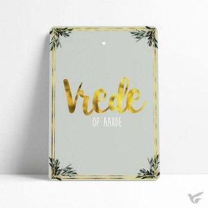 Kerstkaart Vrede op aarde