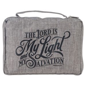 Bijbel hoes 'My Light and my Salvation' grijs.