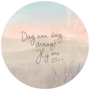 Cirkelkaart Dag aan dag draagt Hij ons