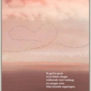 Ansichtkaart Ik geef in grote en in kleine dingen