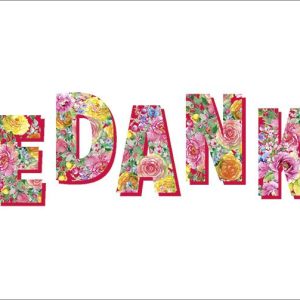 Blancokaart met Bedankt erop