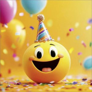 Verjaardagskaart met smiley