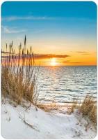 Ansichtkaart - Strand met zonsondergang