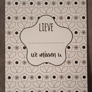 Kleurkaart Lieve.... we missen u