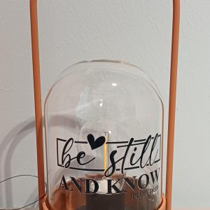 Tafellamp Be still and know bruin