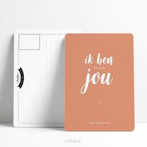 Ansichtkaart Ik ben er voor jou