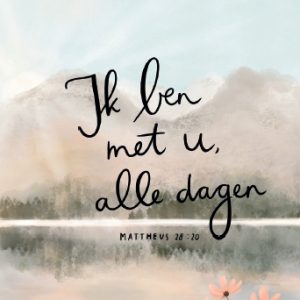 Kaartje A7 Ik ben met u, alle dagen