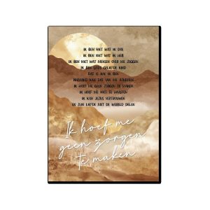 Kaart Ik hoef me geen zorgen te maken