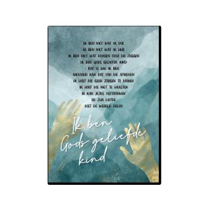 Kaart Gods geliefde kind handen