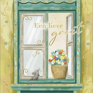 Dubbele kaart Een lieve groet