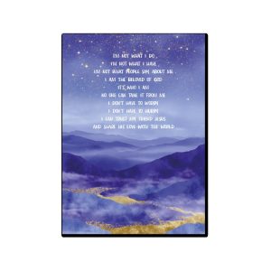 Wandbord Sterren boven bergen