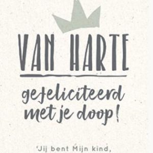 Wenskaart Vanharte gefeliciteerd met je doop!