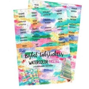 Bijbel tabstickers Watercolor Pastel