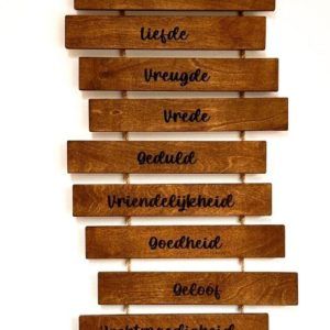 Woondeco- Touwladder vrucht van de Geest