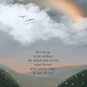 Poster A4 - Een boog in de wolken