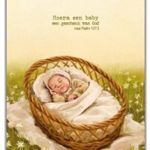 Ansichtkaart Hoera een baby