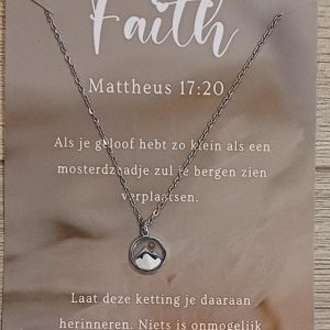 Ketting met mosterdzaadje zilverkleur