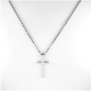 Ketting kruisje 3cm zilver