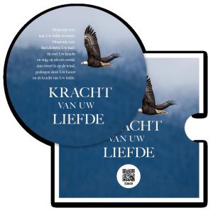 Ronde fotokaart - Opwekking 488 Arend + QR code