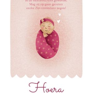 Wenskaart Hoera een dochter!