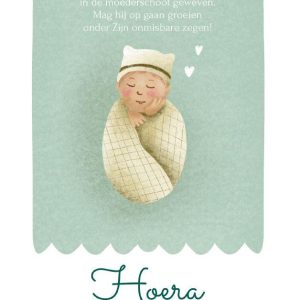 Dubbele kaart Hoera een zoon!