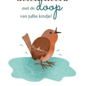 Dubbele kaart - Gefeliciteerd doop kindje!