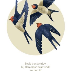 Dubbele kaart - Zoals een zwaluw bij Hem haar nest vindt